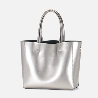 Sac à bandoulière pour femme Y2k Tote en cuir véritable avec couche de tête en cuir de vachette polyvalent sous les aisselles grande capacité rétro