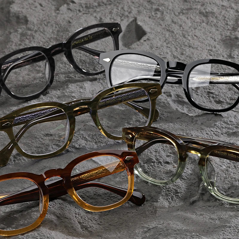 Lunettes de vue rondes en acétate pour hommes et femmes, design tendance de haute qualité, monture exquise, style rétro, pour myopie, optique, vintage