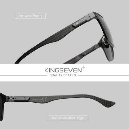 KINGSEVEN Nuevas gafas de sol de aluminio para hombre, rectangulares, de alta calidad, de lujo, polarizadas, UV400, para conducir, accesorios deportivos para mujer