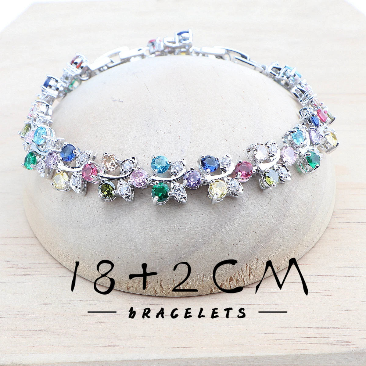 Ensembles de bijoux de mariée en argent 925 avec bracelets en zircon coloré et fleurs, boucles d'oreilles, bagues, pendentif, collier de mariage, ensemble de bijoux pour femmes