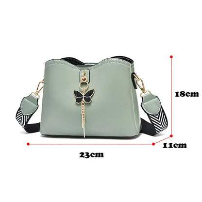 2024 Femmes Blanc Sac À Main Nouveau Designer Papillon Gland PU Cuir Sacs Messager Dames Bandoulière Femme Fourre-Tout Sac À Bandoulière