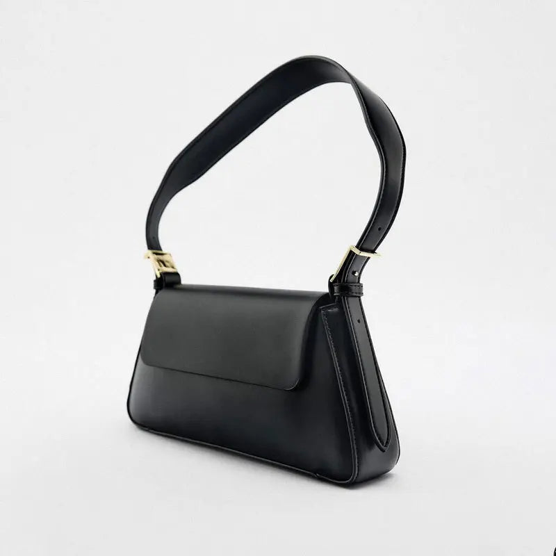 Women's Shoulder Bag New Trend Versatile Black Flip Minimalist Casual Underarm Handbags For Women Y2k Fashion Crossbody  Female