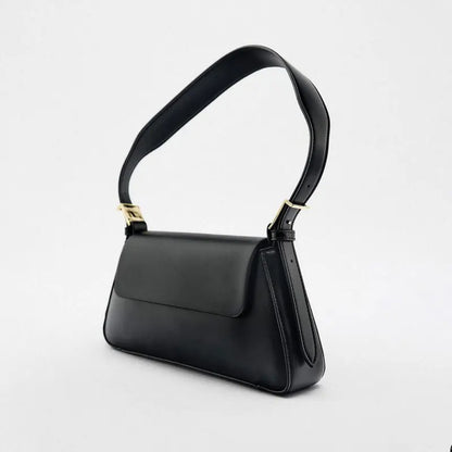 Bolso de hombro para mujer, nueva tendencia, versátil, negro, con tapa, minimalista, informal, para debajo del brazo, para mujer, moda Y2k, bandolera para mujer