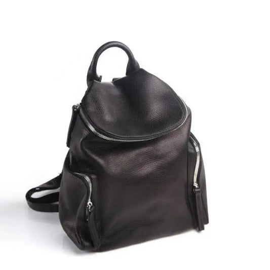 Sac à dos rétro personnalisé original de mode européenne/américaine avec sac à dos carré de grande capacité en cuir véritable de haute qualité