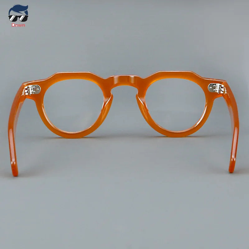 8013 Monture de lunettes ronde en acétate faite à la main pour hommes et femmes, marque de luxe, lunettes de lecture pour myopie, lunettes de protection élégantes sur ordonnance