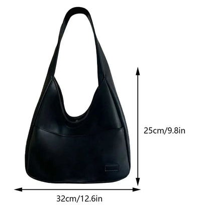 Women Large Capacity Tote Bag PU Leather Shoulder Bag Versatile Commuter Bag Satchel Armpit Bag Hobo Bag Soft Underarm Bag