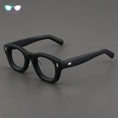 2024 Men Retro Square High Quality Acetate Matte Black Coarse Frame Thick Plate Women Myopia Optical Prescription Glasses Frame