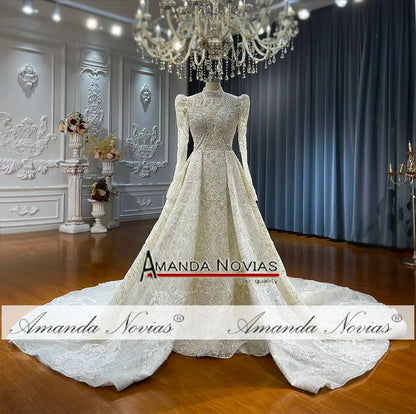 NS4791Robe de mariée sirène deux en un sur mesure