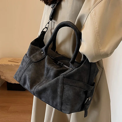 Bolsos de hombro de piel sintética de diseño retro para mujer, moda coreana 2024, bolso grande para la axila, bolso cruzado para mujer, bolsos de mano