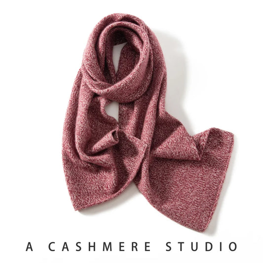 MERRILAMB High Quality 100 % Cashmere Scarf  for Women Winter New Thick Knitted Cashmere Scarves Fashion Outdoor Warm Ring Scarf