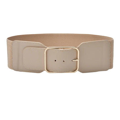 Ceinture élastique large extensible pour femme avec boucle à ardillon