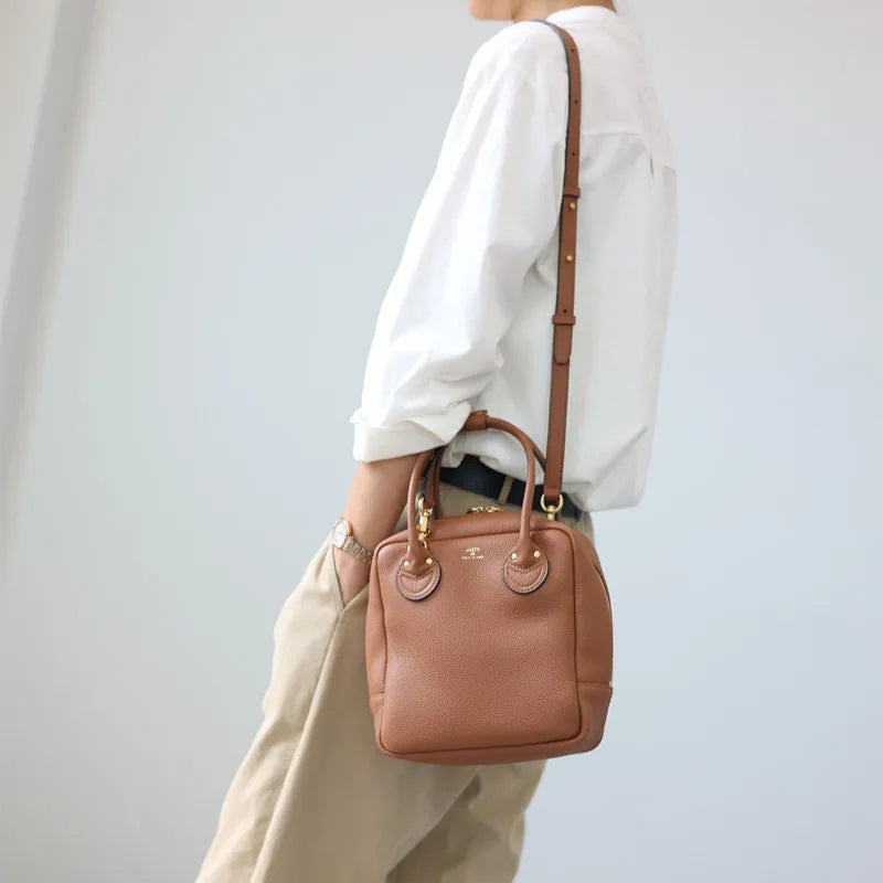 Women Chic Real Leather Crossbody Bag Luxury Designer Handbag Small Size Shoulder Bags Soft Cowhide