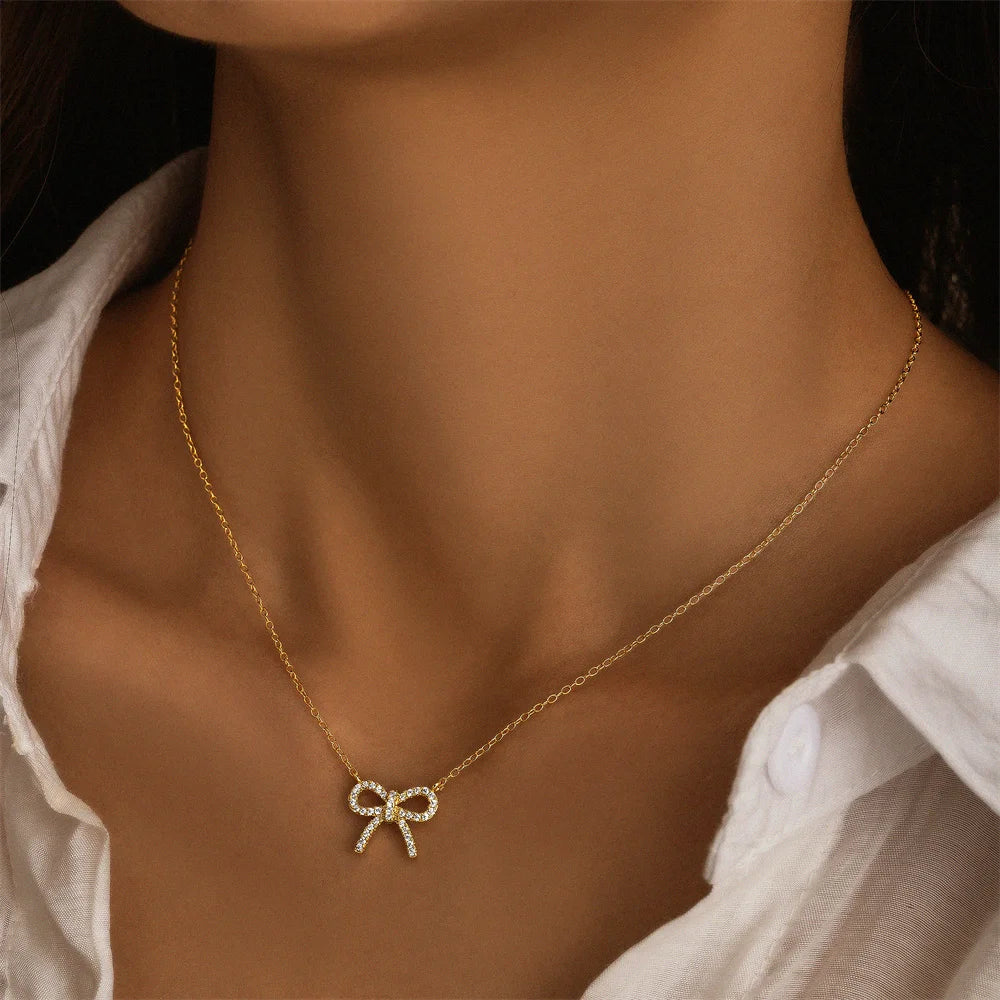 Aide 925 Sterling Silver Coconut Tree Inlaid Zircon Pendant Necklace For Women High Quality K Gold Chain Jewelry Gift Pendientes