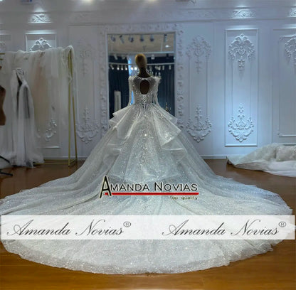 Amanda Novias Removable Sleeves Wedding Dress NS4765