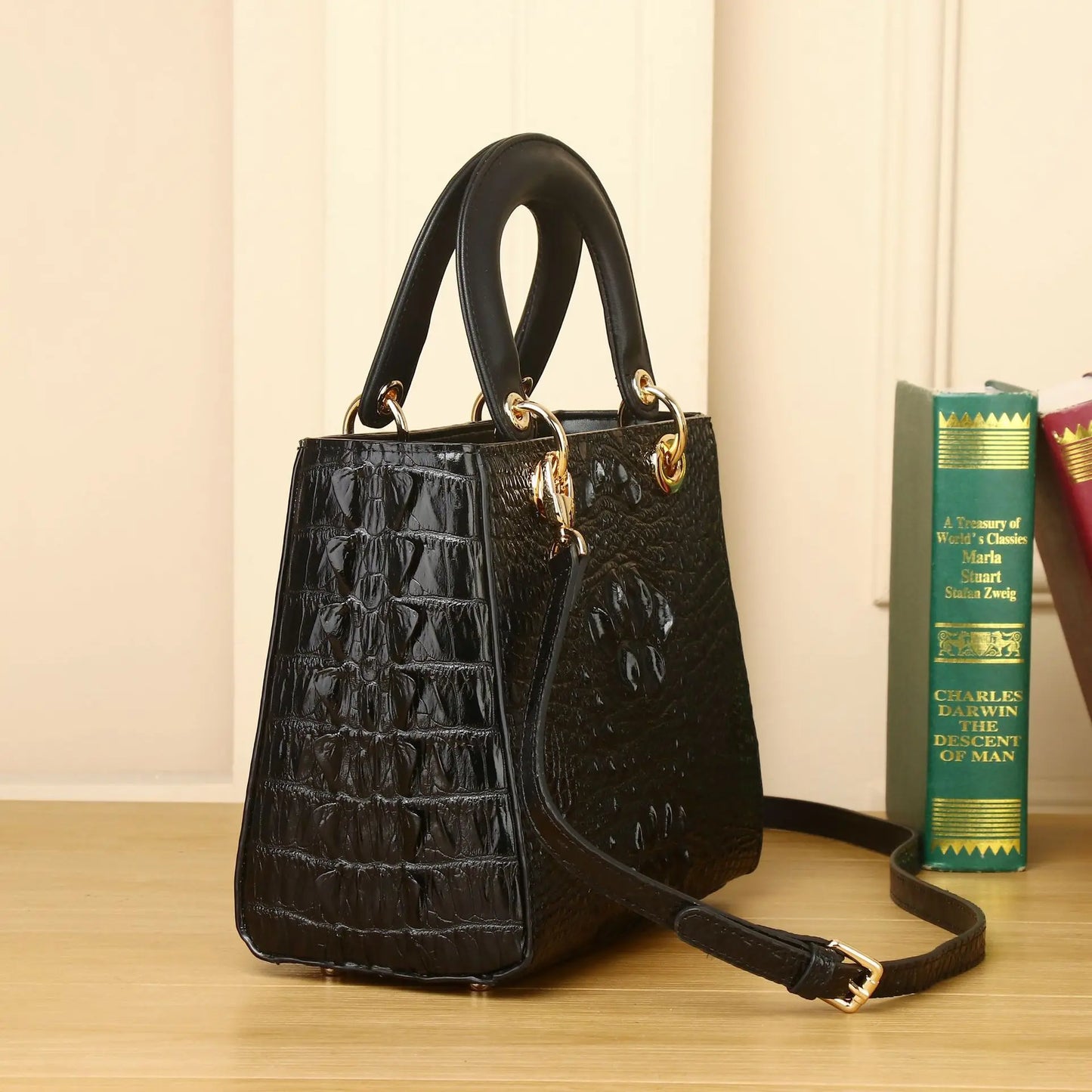 New Crocodile Pattern Luxury Designer Handbag One Shoulder Crossbody Genuine Leather Fashion Women's Bag High-end  сумка женская