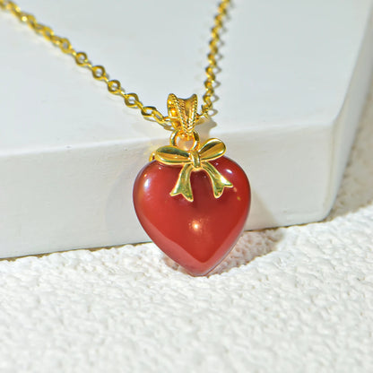 Real 18K Gold Strawberry Necklace For Women With Certificate Luxury High Quality Jewelry Trend 2024 K Gold Pendant With Chain