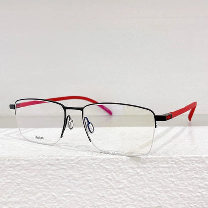 P8757 Pure Titanium Handmade Japan Style Eyeglasses frame Square Business Prescription Optical Designer Extra-light Eyewear