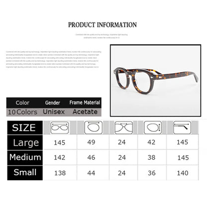 Men's Spectacle Frame Johnny Depp Lemtosh Style Glasses Clear Lens Brand Designer Male Acetate Frame Vintage Eyeglasses