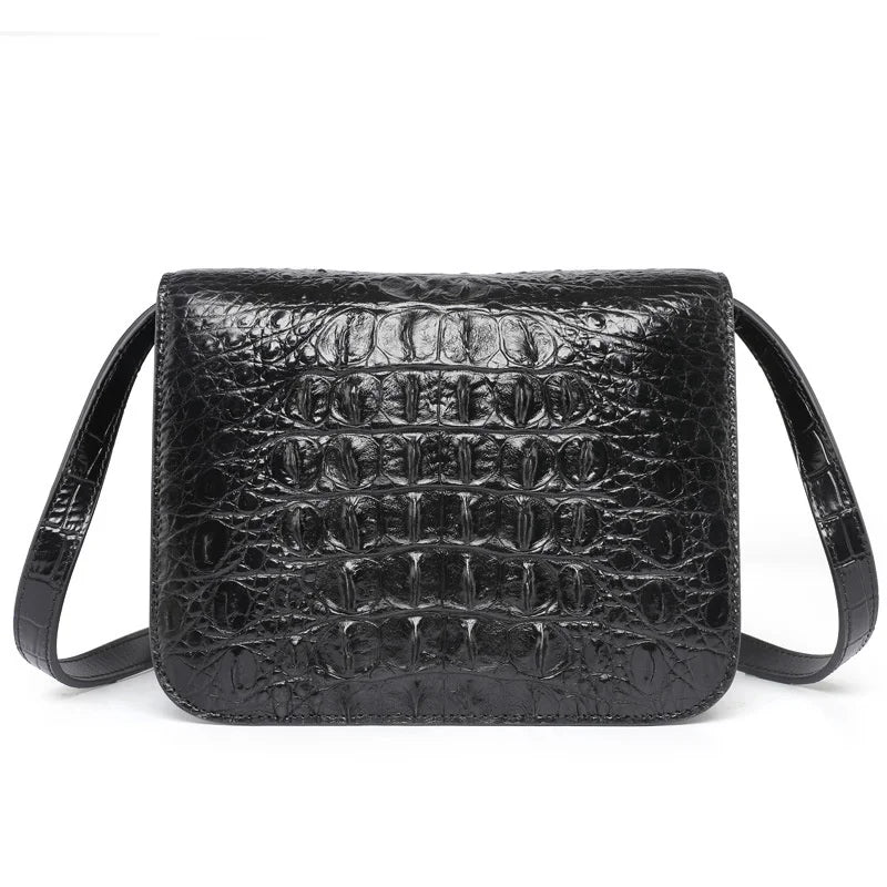 2022 Nouveau sac à bandoulière en peau de crocodile pour femme Mode en cuir véritable Sac messager pour femme Loisirs Petit sac carré 45