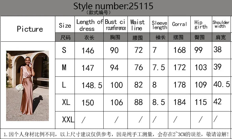 Women Temperament Satin Solid Color V-neck Long Fishtail Dress Summer