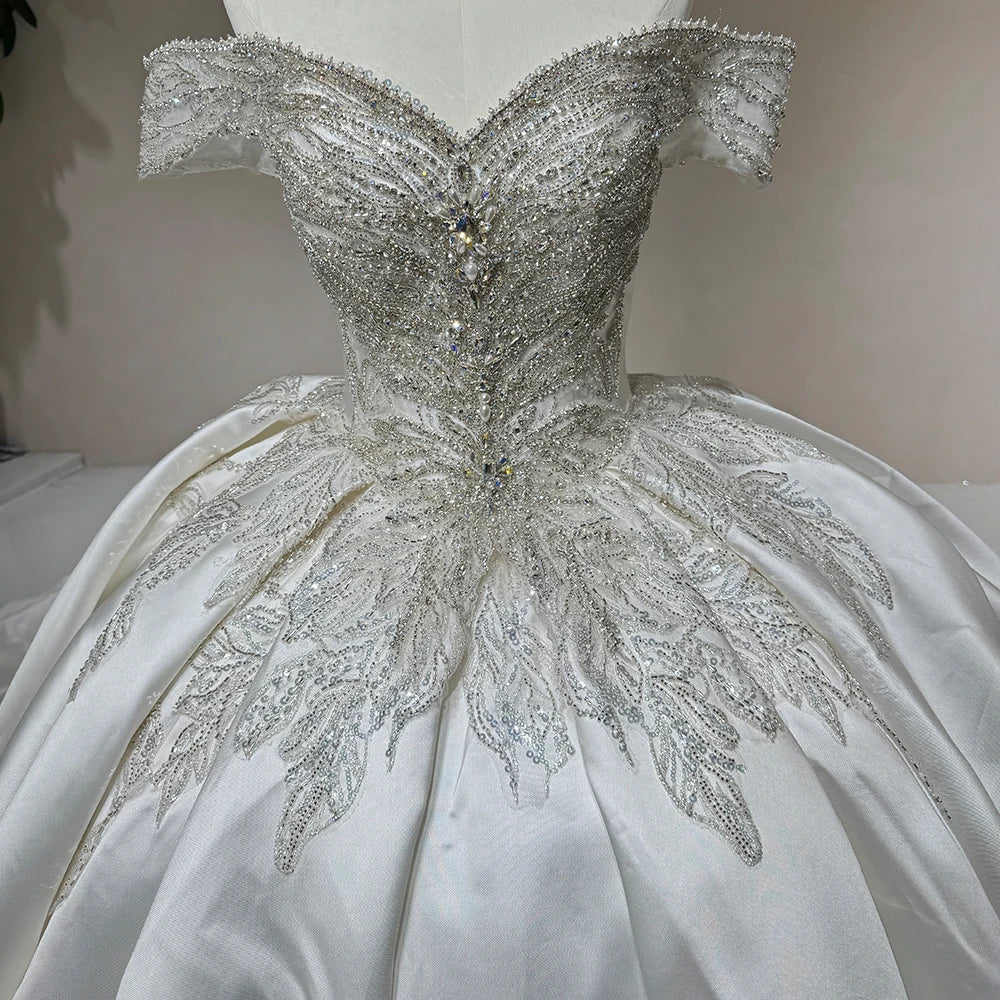 Vestidos de novia sencillos con escote en V profundo, vestidos de novia de manga corta para mujer, vestidos de novia de princesa sin espalda para fiesta DW0020