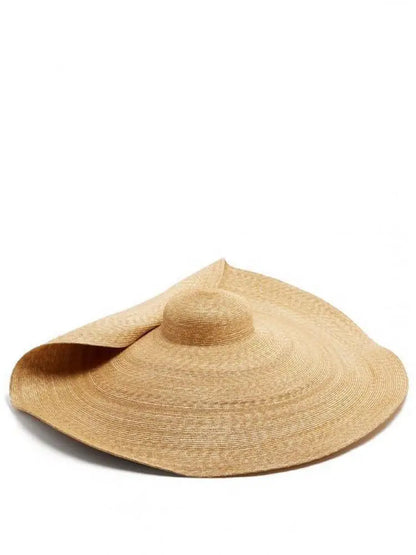 Chapeau de soleil en paille à bord super large de 80 cm pour femme, chapeau de tourisme d'été pour femme, pour voyage, plage, protection solaire, Overside Gorra