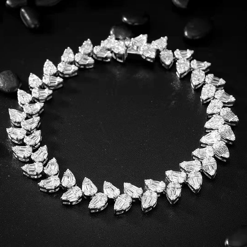 Bracelet manchette en or 18 carats avec diamant naturel de 3,3 carats pour femme, cadeau de mariage, livraison gratuite