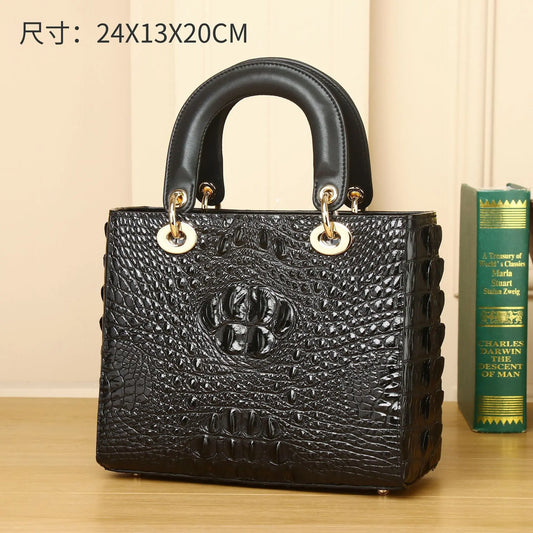 New Crocodile Pattern Luxury Designer Handbag One Shoulder Crossbody Genuine Leather Fashion Women's Bag High-end  сумка женская