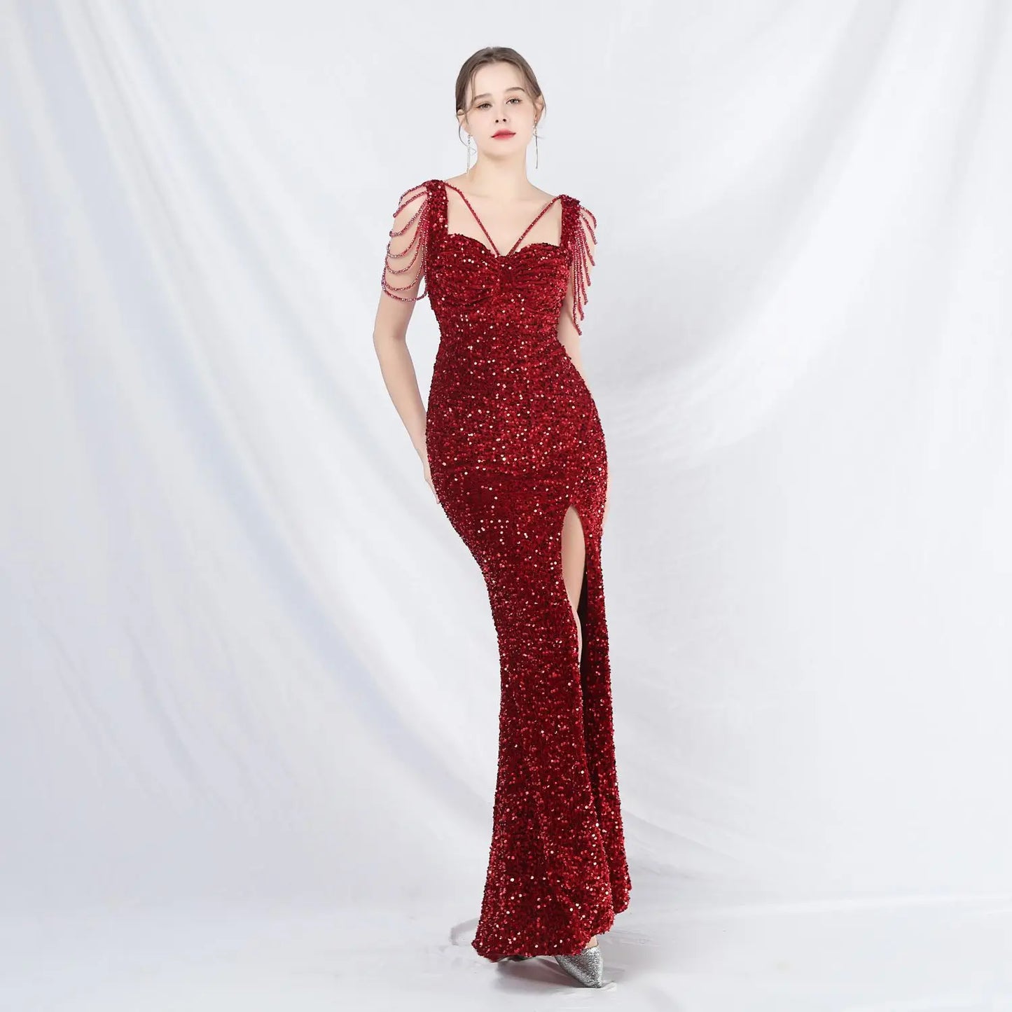 Robe de soirée de luxe élégante 2024 Robes de bal pour occasions formelles Fête de mariage Femmes Longues Événements spéciaux Belles femmes