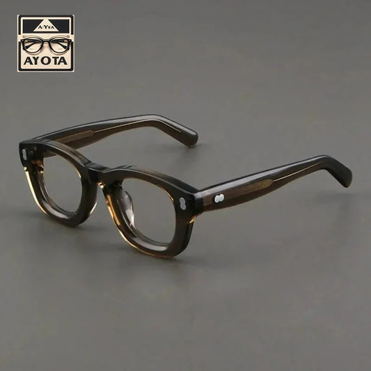 New Vintage Fashion Thick Frame Acetate Square Glasses Frame for Men Designer Brand Myopia Reading Women Prescription Glasses