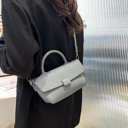 2023 Bolsos de mano de moda para mujer, bolso cuadrado pequeño de cuero genuino suave para mujer, bolso de hombro de lujo, bolso cruzado para mujer