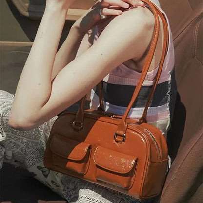 CGCBAG Vintage Designer Luxury Brand Women's Handbags 2024 New Casual Small Tote Bag High Quality PU Leather Female Shoulder Bag