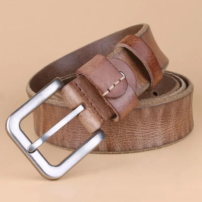 Ceinture de haute qualité 2024 pour hommes, couche supérieure en cuir véritable, boucle ardillon en cuir pur, ceintures de mode pour jeans pour hommes, marque de créateur de luxe