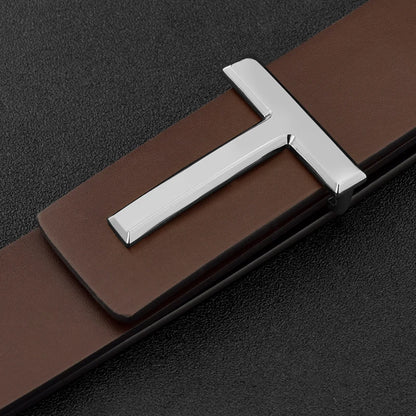 High Quality T Letter Designer Belt Denim Formal Leather Black Belt Men Fashion Luxury Designer Leather Belt