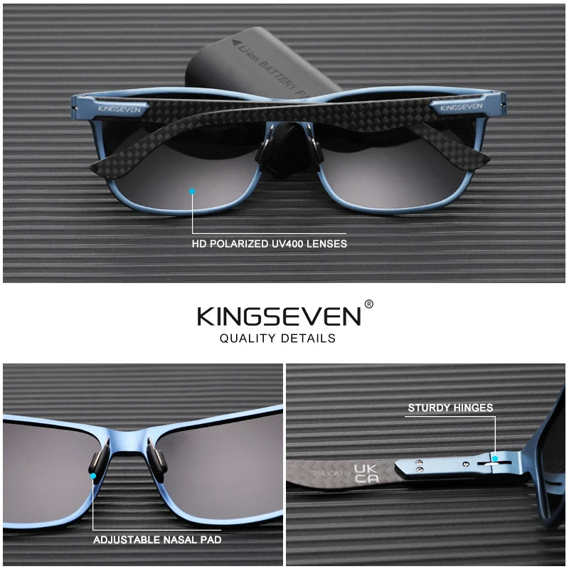 Gafas de sol de aluminio Kingseven 2024 para hombre y mujer, diseño polarizado, con protección UV400, para ciclismo, pesca y conducción