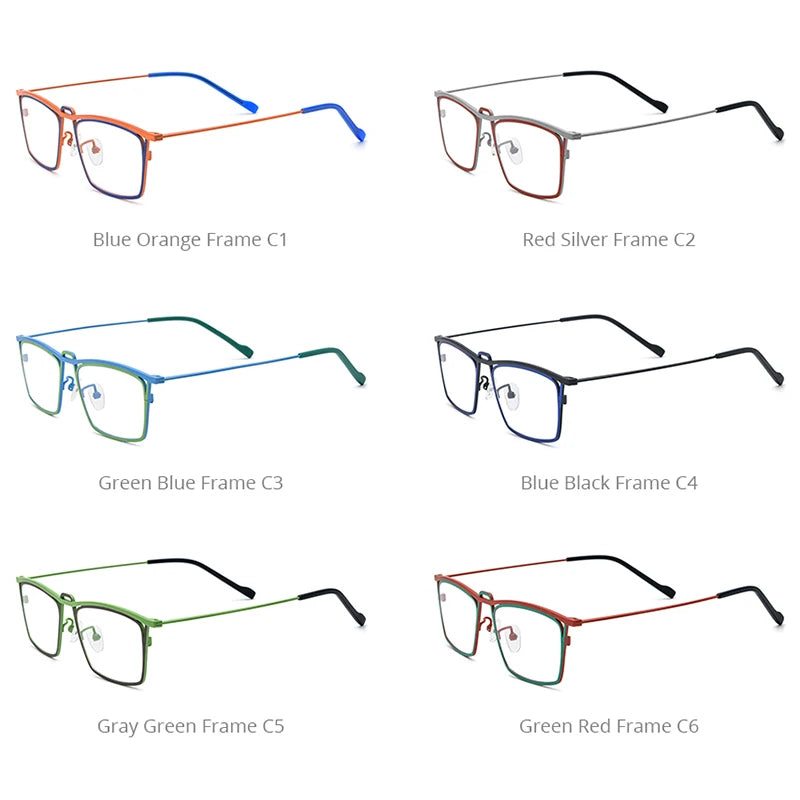 FONEX Titanium Eyeglasses Frame Men Retro Square Glasses 2024 New Women Matter Color Eyewear F85794