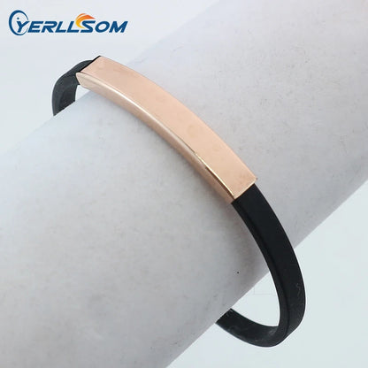 YERLLSOM 100PCS/Lot Hot selling wristband silicone with metal clasp silicone bracelet with couple silicone wristband