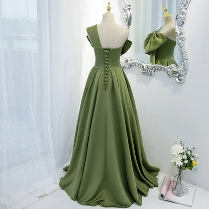 Elegant Long Prom Evening Guest Party Dresses Women 2023 Summer Sexy One Shoulder Big Bow-knot Birthday Graduation Maxi Dress