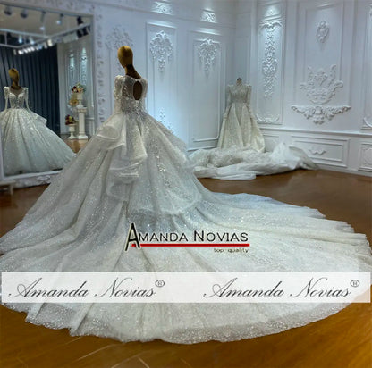 Vestido de novia con mangas desmontables de Amanda Novias NS4765