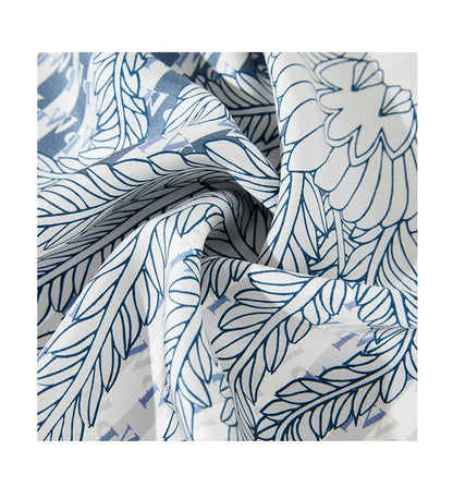 BirdTree, Foulard en soie 100 % mûre 18 mm, 75 cm, imprimé rose pour femme, cadeau pour maman, écharpe au design original, automne-hiver 2024 A47286QC