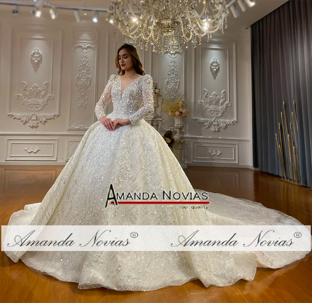 Vestido de novia de encaje de Amanda Novias NS4768