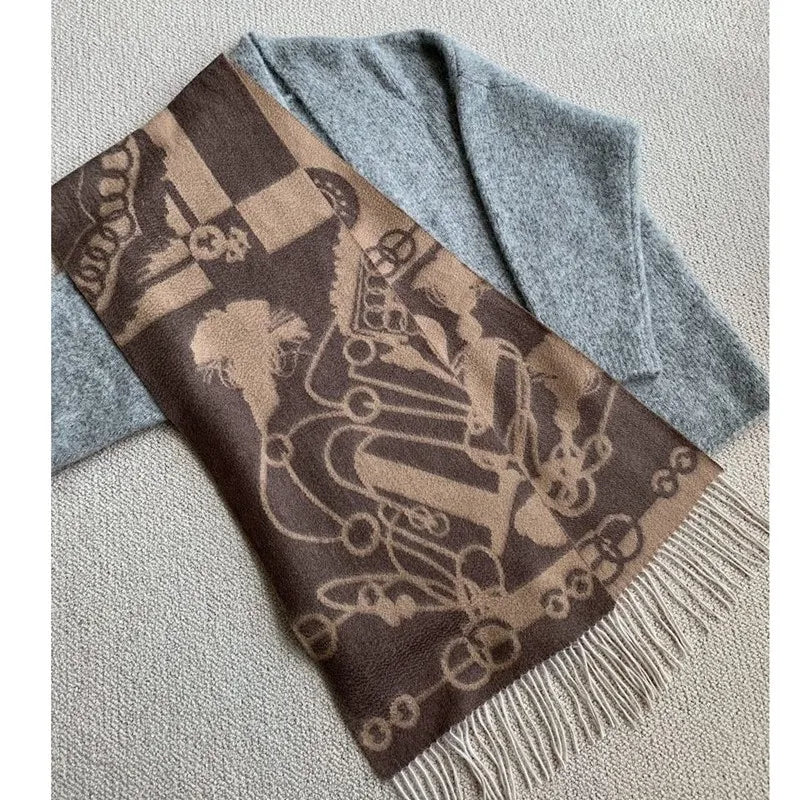 Women Winter 100% Cashmere Scarf Wraps 190*32cm