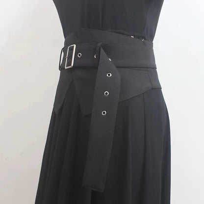 Ceinture femme robe noire ceinture extérieure avec jupe chemisier large ceinture robe manteau accessoires ceinture