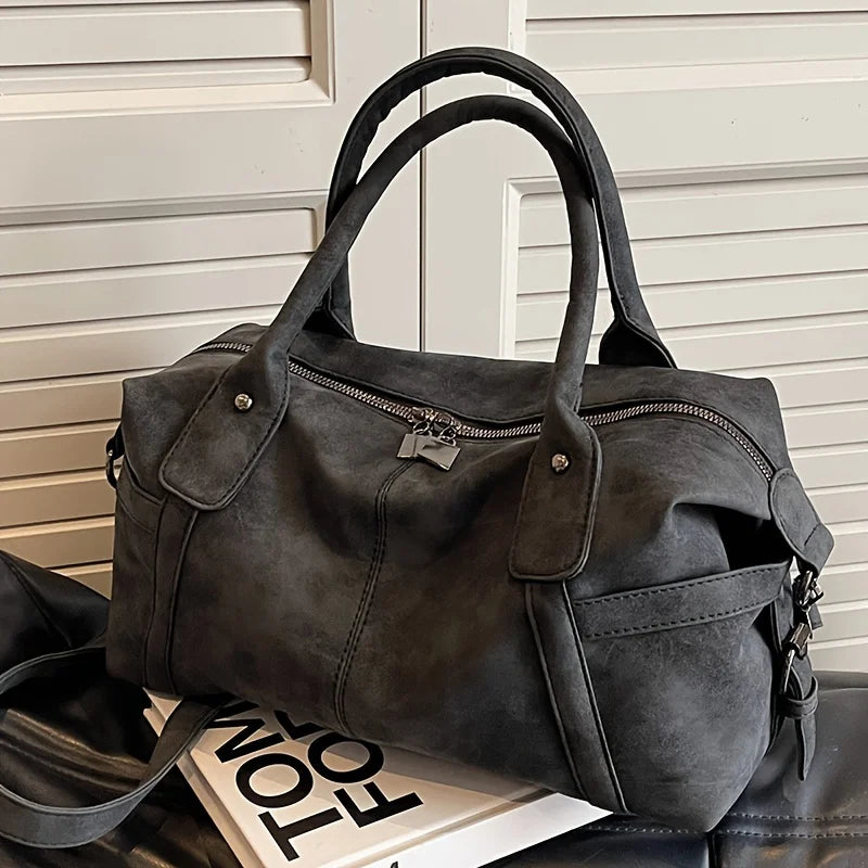 Bolsos de hombro de piel sintética de diseño retro para mujer, moda coreana 2024, bolso grande para la axila, bolso cruzado para mujer, bolsos de mano