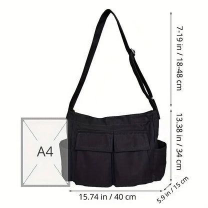 Sac à main vintage en toile pour femme, sac à bandoulière pour adolescente, sac messager, sac à main décontracté pour femme, sac à bandoulière