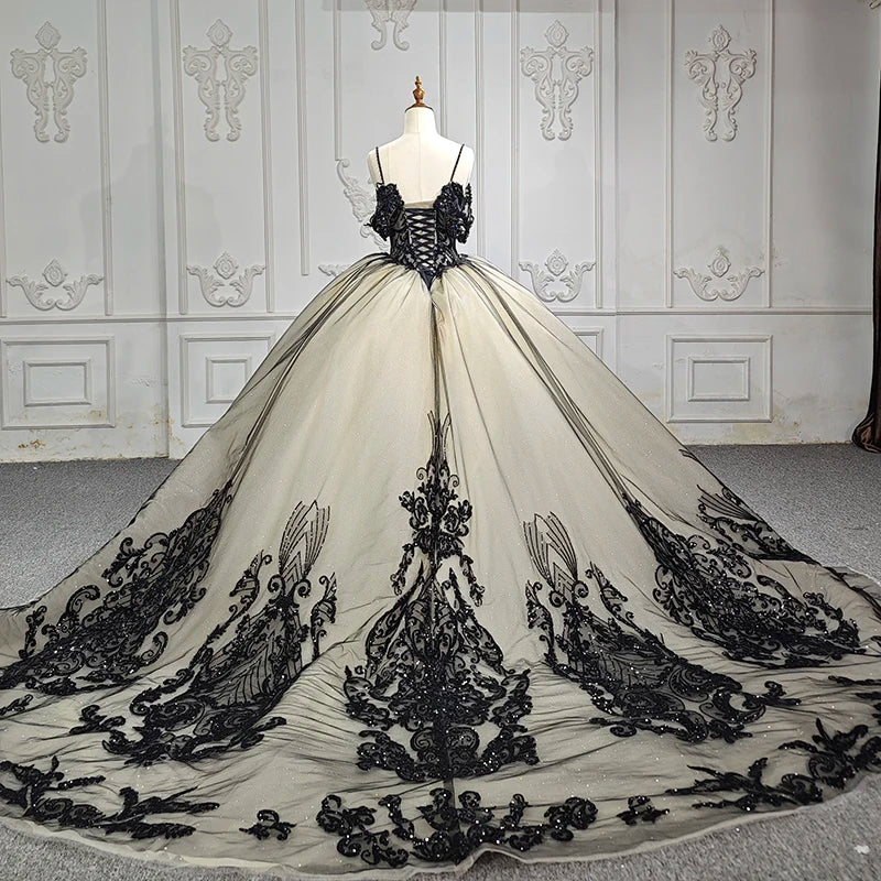 Robe de bal en dentelle Jancember, robe de Quinceanera, bretelles spaghetti, perles, robe de bal sur mesure, robe de soirée pour femmes, robe de 15 ans