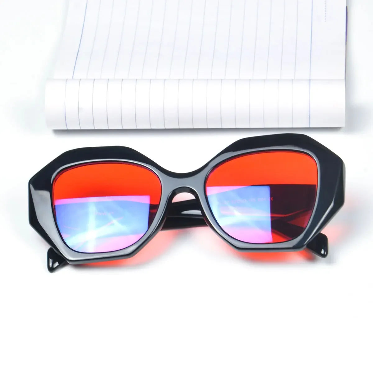 SHINU Acetate glasses women blue anti light glasses Red Orange 99% blocking blue light for gamging or long time working