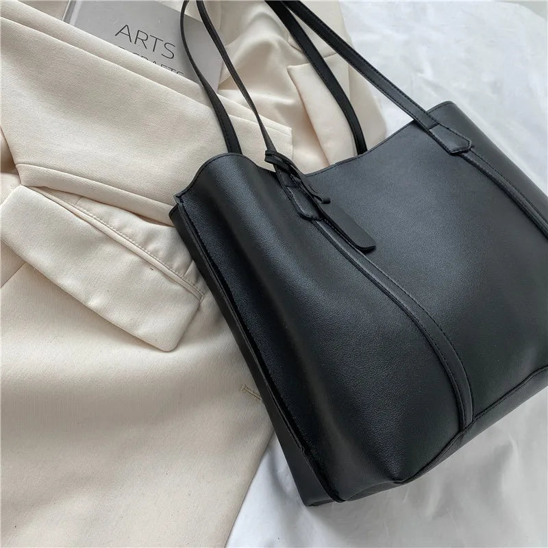 Bolso sencillo de gran capacidad para mujer, bolso de mujer, otoño e invierno 2023, nuevo bolso de hombro de moda, bolsos elegantes de viaje para compras