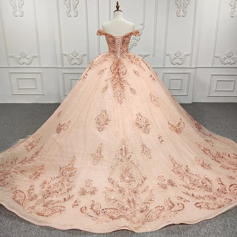 Elegant Orange Quinceanera Dress Sweetheart Sleeveless Organ With Sequins Beaded Ball Gown Evening Dress