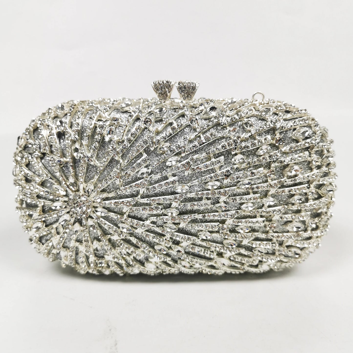 Monederos de boda con diamantes de imitación plateados, bolsos de noche de lujo para mujer, bolsos de novia con diamantes, bolsos de cena, carteras con piedras